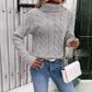 Women's Cable-knit Turtleneck Sweater Meifu Market