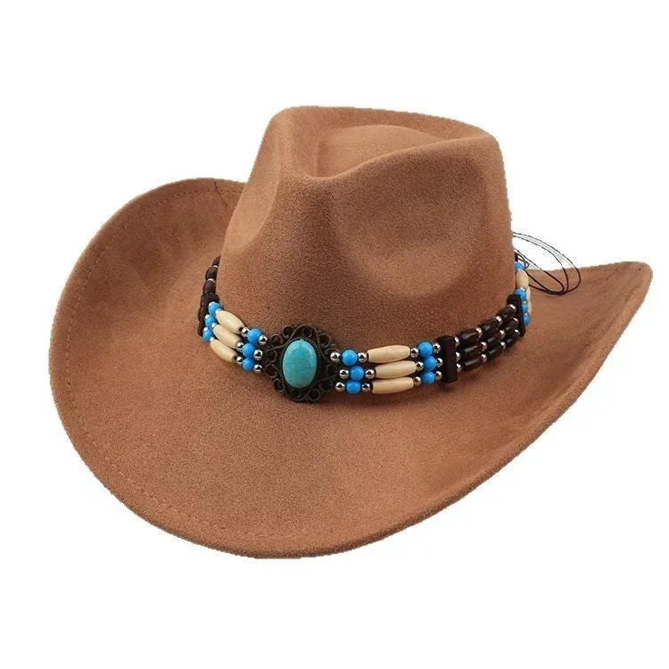 faux fur cowboy hat | wide brim western hat | punk horse riding helmet | ultrasonic cleaning