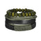 braided leather bracelet for men | vintage charm wood beads | adjustable wrap wristband | energy saving