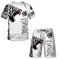 3D Printed Men's T-shirt Sports Suit - view 7 (material: polyester | pattern: solid, check | style: casual, retro |...