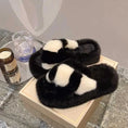 plush fleece lining | 5cm heel slippers | cross-strap house shoes | ultrasonic cleaning