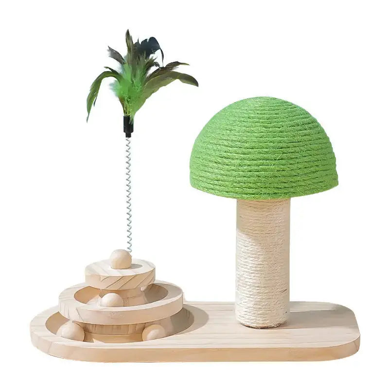Pet Cat Tree Toys Cat Scratch Post Pet Furniture Scratching Post Cats Claw Scratcher Double Sisal Balls Cat Accessories Meifu Market