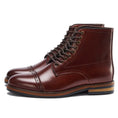 Brown High Street Mid-Top Martin Boots Men Meifu Market