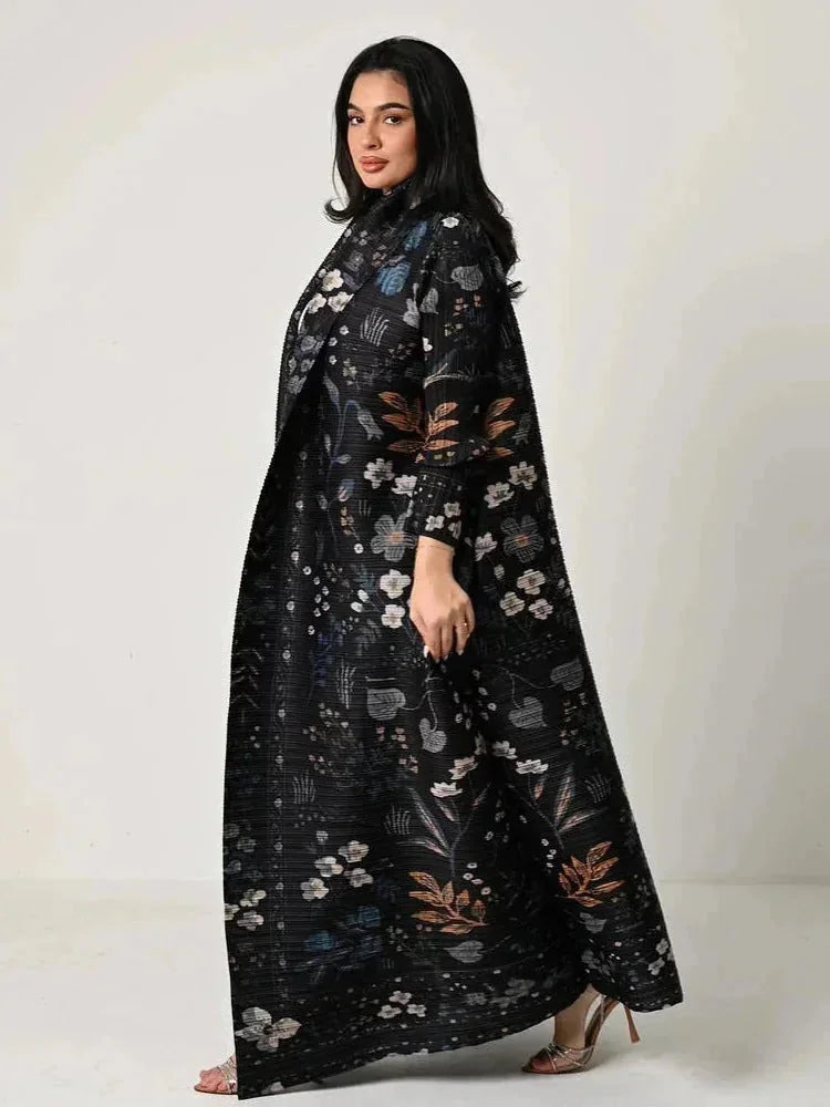 plus-size abaya robe | long cardigan coat | breathable cotton fabric | energy saving