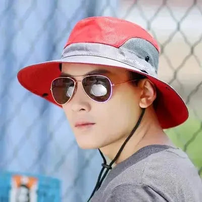 upf 50 sun protection hat | wide brim bucket hat for fishing | quick-dry nylon boonie hat | energy saving