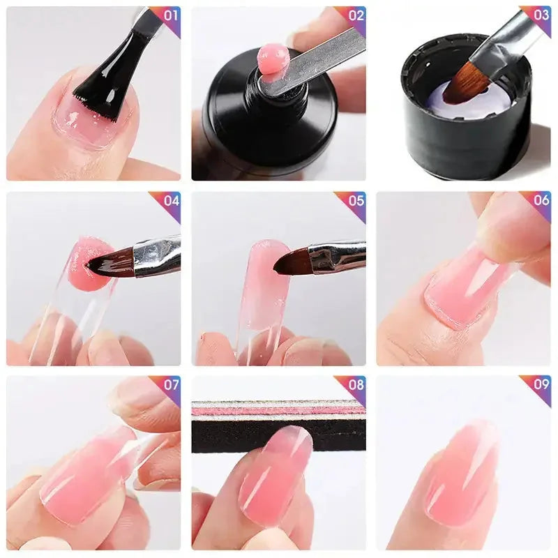 multi-color nail glue set | fast-drying nail adhesive | professional nail art glue | ultrasonic cleaning
