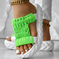 Platform Sandals Summer Braided Knit Hollow Open Toe Slipper Sandals - Anklet Not Included Meifu Market