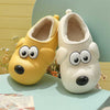 Cute Dog Shoes EVA Winter House Shoes Unisex Fuzzy Slippers 