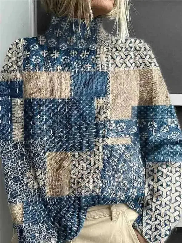 New Christmas Abstract Printing Casual Cloak Coat Cardigan Meifu Market