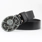 Casual Skull Decorative Two-layer Cowhide Belt Meifu Market
