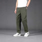 stretch cotton fabric | elastic waistband with drawstring | relaxed fit trousers | ultrasonic cleaning