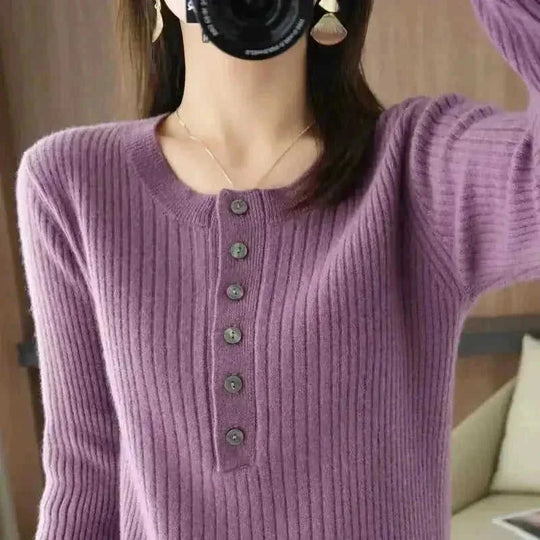 cashmere wool sweater | oversized fit womens | round neck long sleeve | ultrasonic cleaning