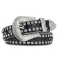 Men Women Alloy Belt Punk Rock Rivet Rhinestone meifu market