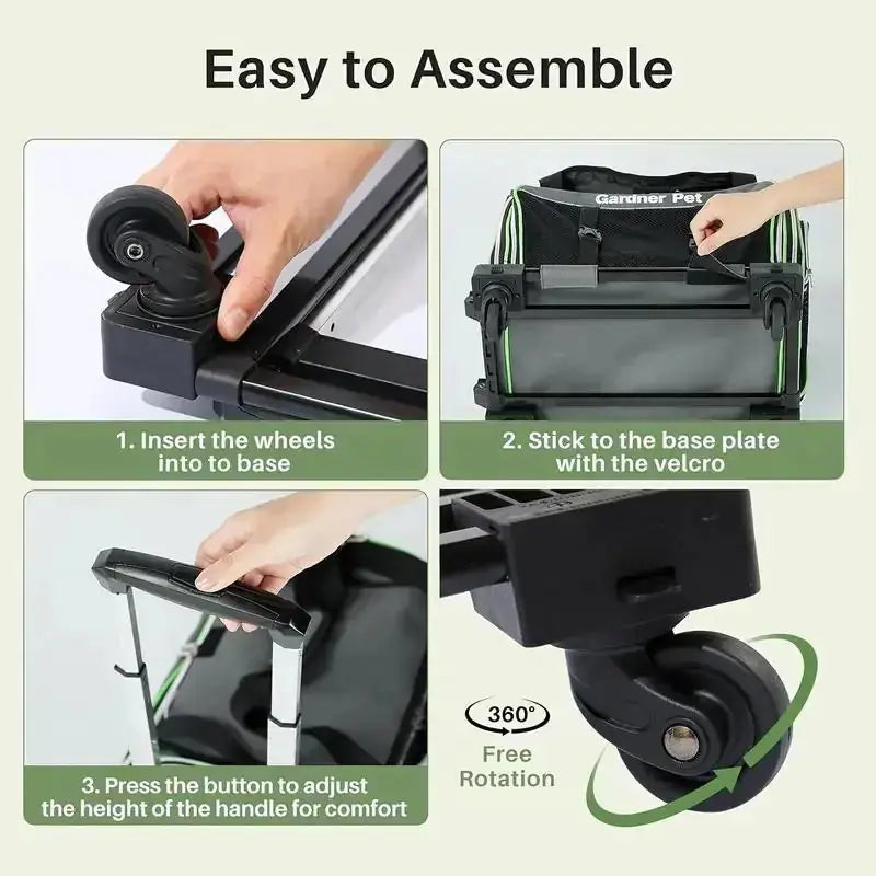 Expandable, Foldable, Portable Pet Carrier With Wheels And Six Sides For Cats And Small Dogs. Meifu Market