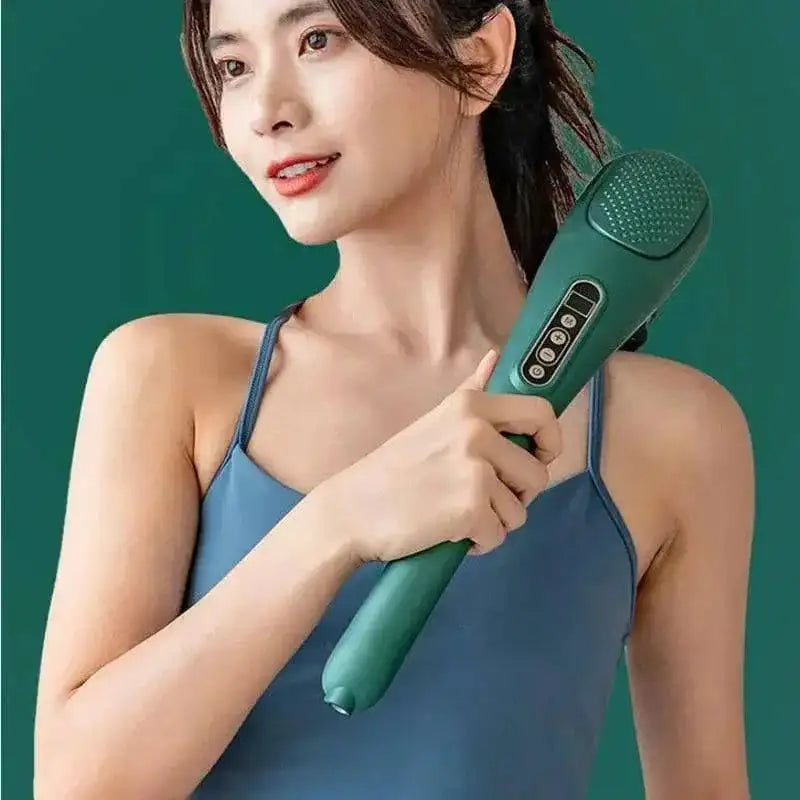 rechargeable lithium battery | deep tissue percussion massager | portable handheld massager | energy saving