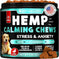 Hemp Calming Chews For Dogs Dog Anxiety Relief Treats With Hemp Oil Turmeric Valerian Ginger Health And Wellness Supplemen...