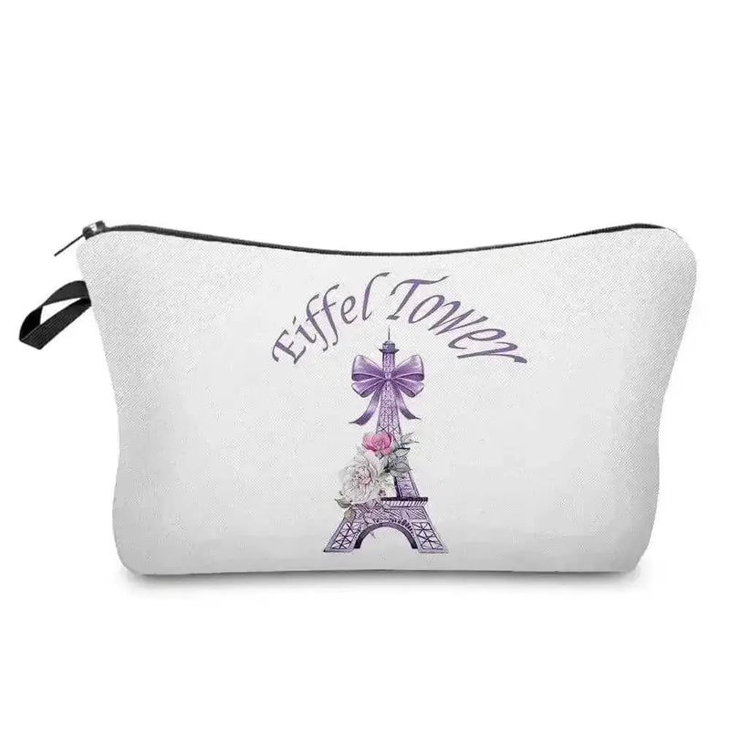 waterproof cosmetic bag | 8x5 inch makeup pouch | polyester fabric construction | ultrasonic cleaning