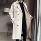 Beige Double Breasted Trench Coat For Men meifu market