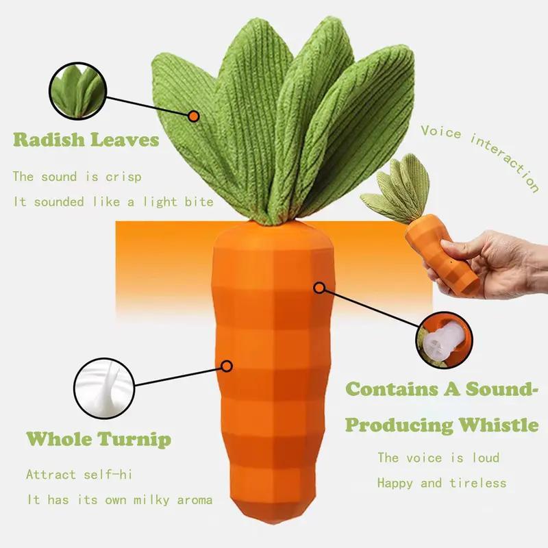 Rubber Carrot Dog Toy For Chewing Dogs, For Training And Cleaning, Durable Interactive Toy For Puppies And Medium-sized Dogs Meifu Market