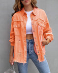 Fashion Ripped Shirt Jacket Female Autumn And Spring Casual Tops Womens Clothing Meifu Market