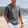 Men's Casual Shirt  Long Sleeve Stand Collar Solid Color Shirt Mens Clothing Meifu Market