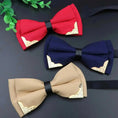 metal bow tie for men | double layer polyester bowtie | classic butterfly neckwear | energy saving