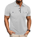 moisture-wicking polo shirt | quick-dry fabric mens shirt | lightweight summer top with pockets | ultrasonic cleaning