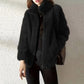 Double Faced Fleece Warm High Neck Sweater Women Cardigan Meifu Market