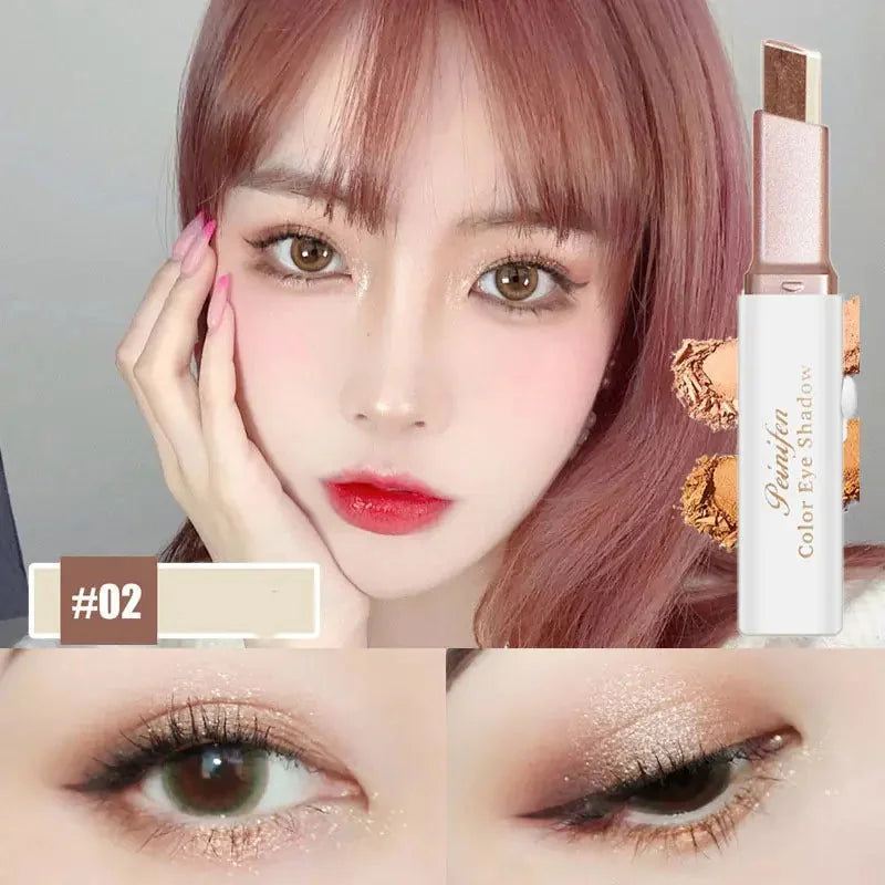 waterproof eyeshadow stick | double-ended eyeshadow pen | long-lasting shimmer eyeshadow | ultrasonic cleaning