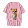 sad crying cat t-shirt | munchkin kitty graphic tee | soft cotton cat meme shirt | ultrasonic cleaning