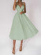 sexy v-neck suspender dress | summer a-line maxi dress | womens long formal dress | energy saving