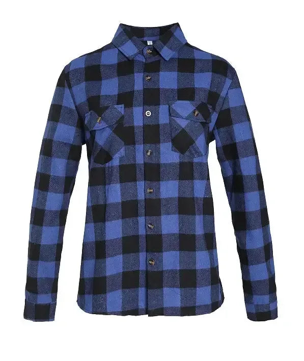 A Long-sleeved Pocket Checked Shirt With A Lapel For Young Men In Autumn And Meifu Market