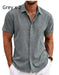 Men's Linen Short Sleeved T-shirt Loose Fitting 3XL - color variant display