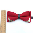 metal bow tie for men | double layer polyester bowtie | adjustable neck strap bow tie | energy saving
