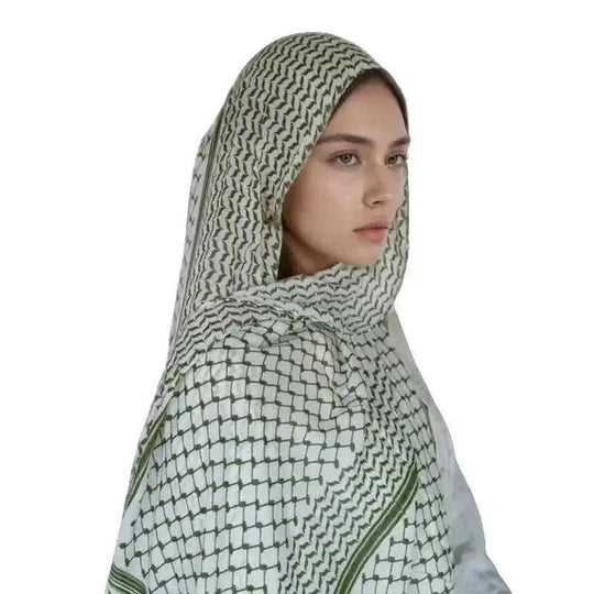 lightweight chiffon scarf | breathable plaid shawl | large square scarf | energy saving