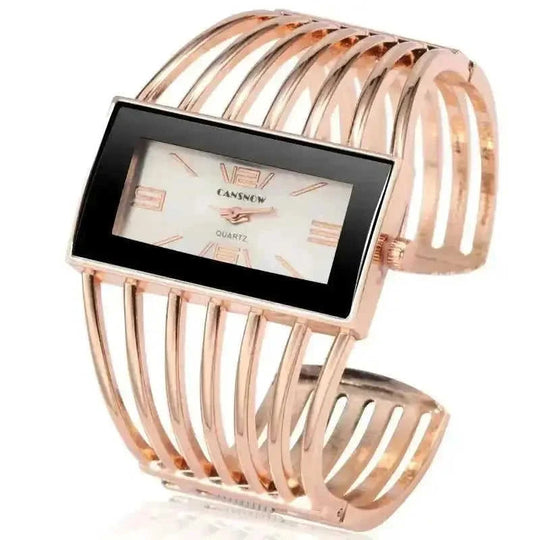 CANSNOW Luxury Rose Gold Bangle Bracelet Watch - Fashion Women's Dress Watch - Elegant Ladies Wristwatch - Meifu Market