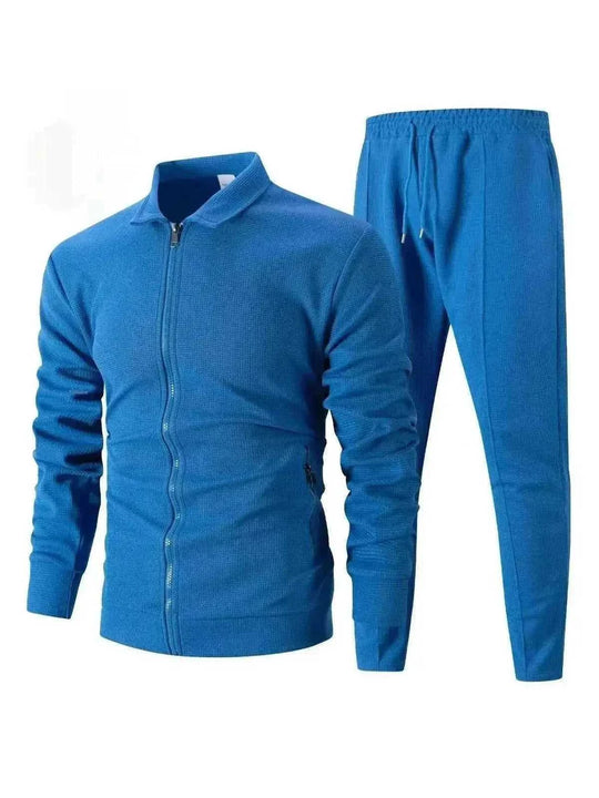 Autumn Youth Zipper Pocket Lapels Slim Fit Men's Jacket Suits - Meifu Market