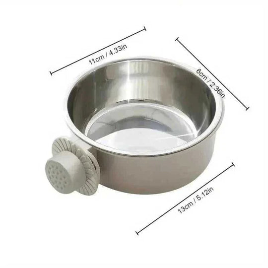 Premium Adjustable Stainless Steel Pet Bowl - Hanging Feeder for Growing Dogs - Durable, Space-Saving, Non-Slip Design for...