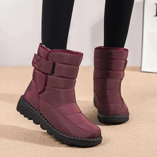waterproof snow boots for women | thermal insulated winter boots | plush lined ankle boots | ultrasonic cleaning