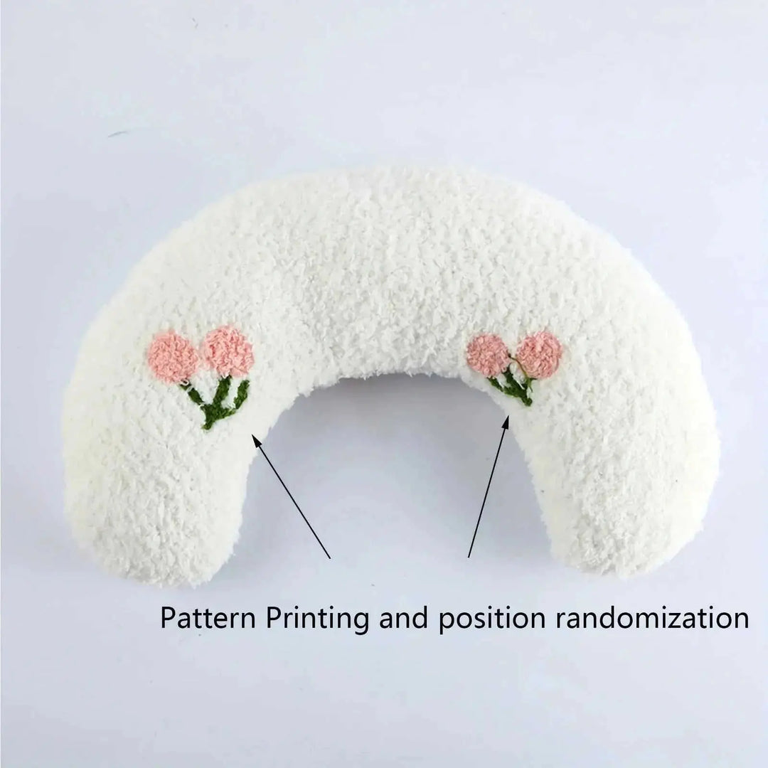 Cozy U-Shaped Pet Pillow - Ultra Soft, Fluffy, Calming Toy for Deep Sleep, Promoting Relaxation and Reducing Anxiety in Ca...