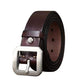 Thick Glossy Pure Cowhide Stainless Steel Belt meifu market