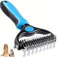 double-sided grooming brush | extra wide pet brush | deshedding tool for dogs | energy saving