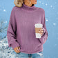 Solid Turtleneck Pullover Sweater Winter Fashion Casual Knitted Long-Sleeved Top Women's Clothing Meifu Market