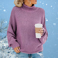 Solid Turtleneck Pullover Sweater Winter Fashion Casual Knitted Long-Sleeved Top Women's Clothing Meifu Market