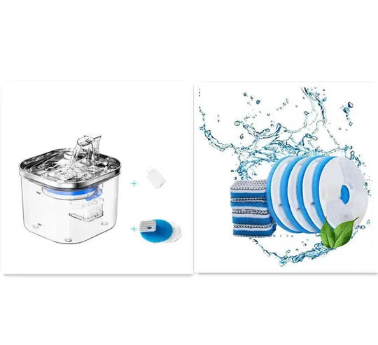 Pet Cat Dog Stainless Steel Automatic Circulation Water Dispenser Intelligent Fountain Pets Accessories Meifu Market