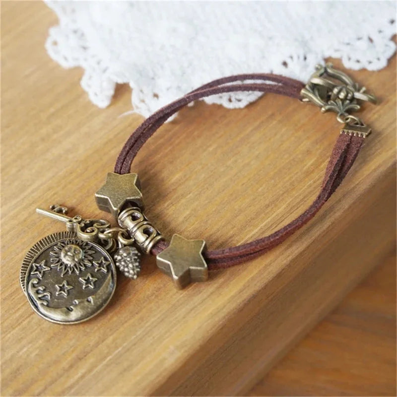 vintage tribal necklace | boho leather jewelry | double layered braided necklace | ultrasonic cleaning