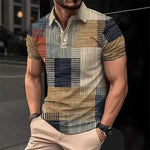 Men's Striped Birdseye Polo Shirt