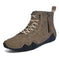 Men's High-top Handmade Leisure Ankle Boots 38 - scale comparison view