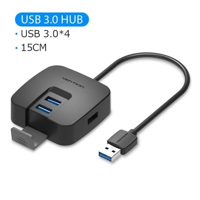 usb 30 hub 4-port | aluminum alloy usb splitter | high-speed data transfer hub | ultrasonic cleaning