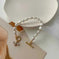 natural stone pendant bracelet | genuine pearl jewelry for women | adjustable bracelet length | ultrasonic cleaning